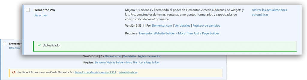 Elementor Pro Barato con actualizaciones desde tu escritorio